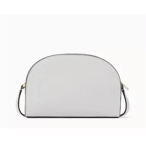 Kate Spade Perry Saffiano Leather Dome Crossbody Stone Path Gray NWT - Picture 5 of 8